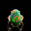 14K GOLD 6.01 CTW NATURAL OPAL & DIAMOND RING