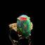 14K GOLD 6.01 CTW NATURAL OPAL & DIAMOND RING