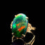 14K GOLD 6.01 CTW NATURAL OPAL & DIAMOND RING