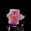 14K GOLD 10.48 CTW NATURAL KUNZITE & SAPPHIRE RING