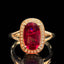14K GOLD 3.12 CTW NATURAL TOURMALINE & DIAMOND RING