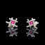 14K GOLD 0.50 CTW NATURAL RUBY & DIAMOND EARRINGS