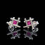 14K GOLD 0.50 CTW NATURAL RUBY & DIAMOND EARRINGS