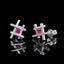 14K GOLD 0.50 CTW NATURAL RUBY & DIAMOND EARRINGS