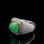14K GOLD 5.30 CTW VIVID GREEN NATURAL EMERALD & DIAMOND RING