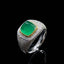 14K GOLD 5.30 CTW VIVID GREEN NATURAL EMERALD & DIAMOND RING