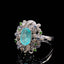 14K GOLD 1.53 CTW NATURAL PARAIBA TOURMALINE & DIAMOND RING