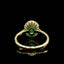 14K GOLD 1.70 CTW VIVID GREEN NATURAL EMERALD & DIAMOND RING