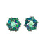 14K GOLD 1.17 CTW NATURAL EMERALD & DIAMOND EARRINGS