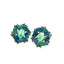 14K GOLD 1.17 CTW NATURAL EMERALD & DIAMOND EARRINGS