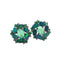 14K GOLD 1.17 CTW NATURAL EMERALD & DIAMOND EARRINGS