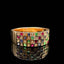 14K GOLD 1.58 CTW NATURAL RUBY & SAPPHIRE & EMERALD & DIAMOND RING