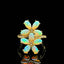 14K GOLD 1.80 CTW NATURAL OPAL & DIAMOND RING