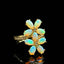 14K GOLD 1.80 CTW NATURAL OPAL & DIAMOND RING