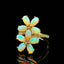 14K GOLD 1.80 CTW NATURAL OPAL & DIAMOND RING