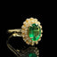 14K GOLD 2.58 CTW NATURAL EMERALD & DIAMOND RING