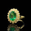 14K GOLD 2.58 CTW NATURAL EMERALD & DIAMOND RING