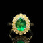 14K GOLD 2.58 CTW NATURAL EMERALD & DIAMOND RING