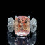 14K GOLD 7.32 CTW NATURAL MORGANITE & DIAMOND RING