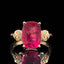 14K GOLD 4.52 CTW NATURAL TOURMALINE & DIAMOND RING
