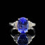 14K GOLD 2.50 CTW NATURAL TANZANITE & DIAMOND RING