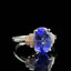 14K GOLD 2.50 CTW NATURAL TANZANITE & DIAMOND RING