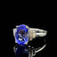 14K GOLD 2.50 CTW NATURAL TANZANITE & DIAMOND RING