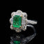 14K GOLD 1.43 CTW VIVID GREEN NATURAL EMERALD & DIAMOND RING/PENDANT( WITHOUT CHAIN )