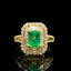14K GOLD 2.51 CTW NATURAL EMERALD & DIAMOND RING