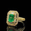 14K GOLD 2.51 CTW NATURAL EMERALD & DIAMOND RING