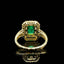 14K GOLD 2.51 CTW NATURAL EMERALD & DIAMOND RING