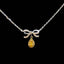 14K GOLD 0.26 CTW NATURAL YELLOW DIAMOND & DIAMOND NECKLACE