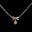 14K GOLD 0.26 CTW NATURAL YELLOW DIAMOND & DIAMOND NECKLACE