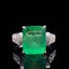 14K GOLD 4.8 CTW NATURAL EMERALD & DIAMOND RING