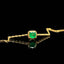 14K GOLD 0.69 CTW VIVID GREEN NATURAL EMERALD & DIAMOND BRACELET