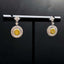 14K GOLD 1.32 CT NATURAL COLOR DIAMOND EARRINGS