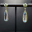 14K GOLD 5.9 CT NATURAL AQUAMARINE & TSAVORITE EARRINGS