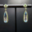 14K GOLD 5.9 CT NATURAL AQUAMARINE & TSAVORITE EARRINGS