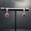 14K GOLD 1.61 CTW NATURAL RUBY & DIAMOND EARRINGS