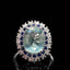 14K GOLD 3.29 CTW NATURAL AQUAMARINE & DIAMOND RING