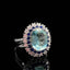 14K GOLD 3.29 CTW NATURAL AQUAMARINE & DIAMOND RING
