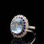 14K GOLD 3.29 CTW NATURAL AQUAMARINE & DIAMOND RING