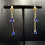 14K GOLD 2.2 CT NATURAL SAPPHIRE & DIAMOND EARRINGS