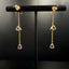 14K GOLD 2.2 CT NATURAL SAPPHIRE & DIAMOND EARRINGS