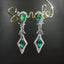 14K GOLD 2.02 CTW NATURAL EMERALD & DIAMOND EARRINGS