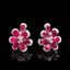 14K GOLD 6.58 CTW NATURAL RUBY & DIAMOND EARRINGS