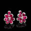 14K GOLD 6.58 CTW NATURAL RUBY & DIAMOND EARRINGS