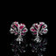 14K GOLD 6.58 CTW NATURAL RUBY & DIAMOND EARRINGS