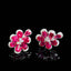 14K GOLD 6.58 CTW NATURAL RUBY & DIAMOND EARRINGS
