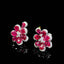 14K GOLD 6.58 CTW NATURAL RUBY & DIAMOND EARRINGS